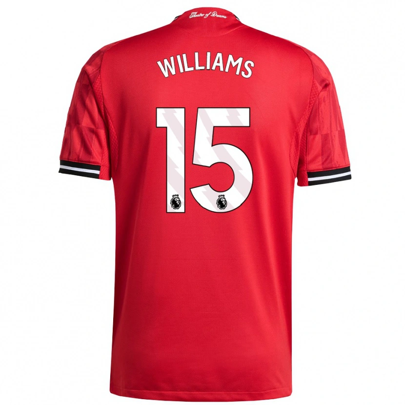 Danxen Mænd Joe Williams #15 Rød Sort Hvid Hjemmebane Spillertrøjer 2025/26 Trøje T-Shirt