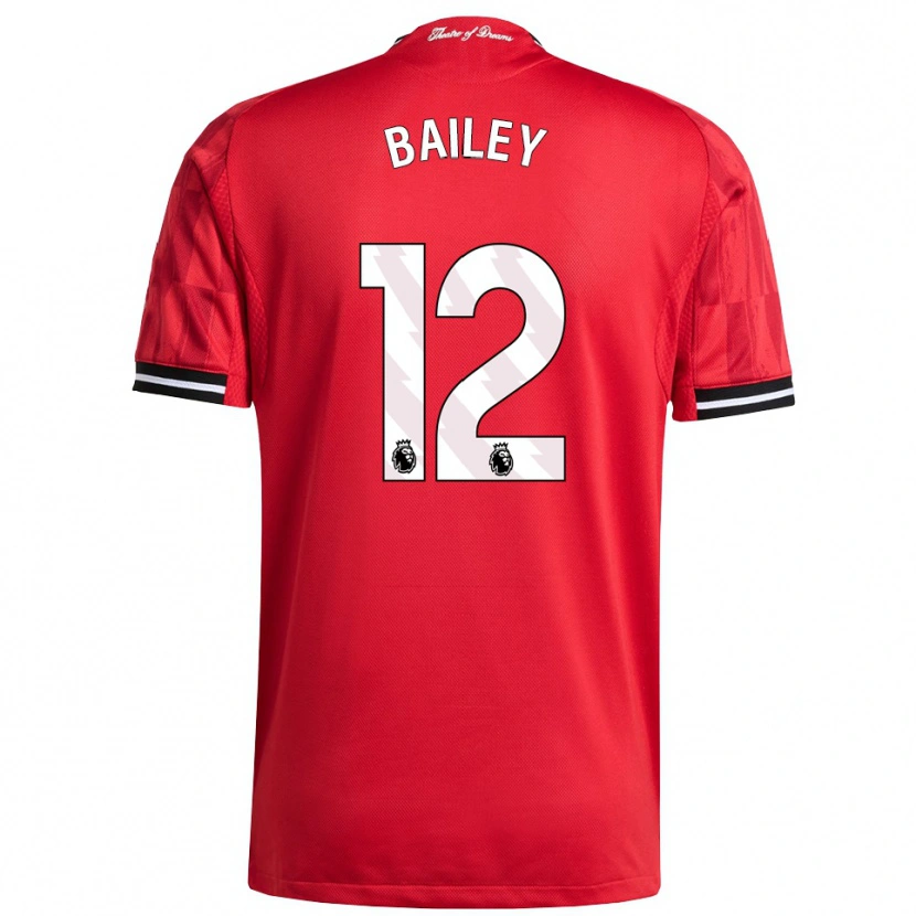 Danxen Mænd James Bailey #12 Rød Sort Hvid Hjemmebane Spillertrøjer 2025/26 Trøje T-Shirt