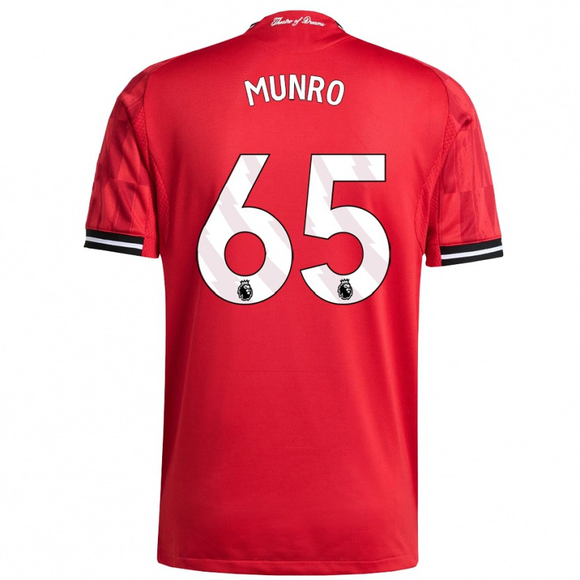 Danxen Mænd Reece Munro #65 Rød Sort Hvid Hjemmebane Spillertrøjer 2025/26 Trøje T-Shirt