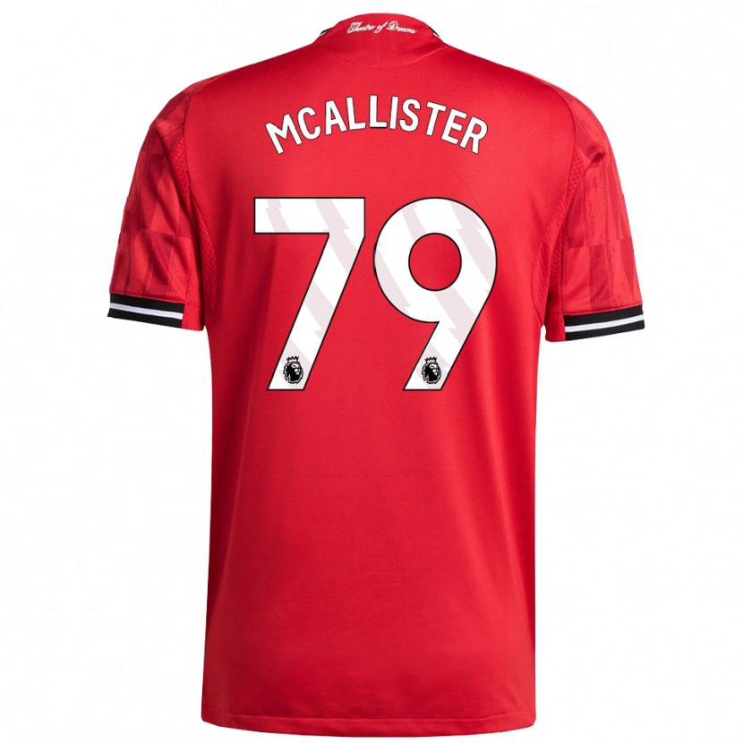 Danxen Mænd Finley Mcallister #79 Rød Sort Hvid Hjemmebane Spillertrøjer 2025/26 Trøje T-Shirt