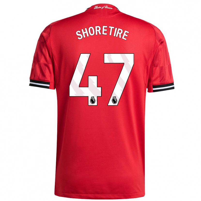 Danxen Mænd Shola Shoretire #47 Rød Sort Hvid Hjemmebane Spillertrøjer 2025/26 Trøje T-Shirt