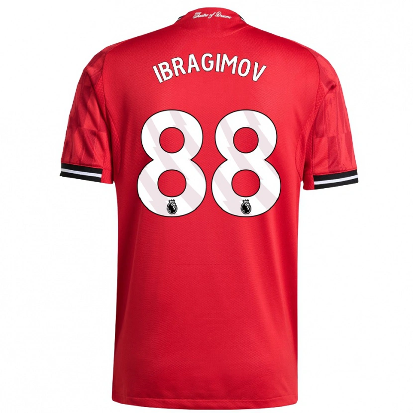 Danxen Mænd Amir Ibragimov #88 Rød Sort Hvid Hjemmebane Spillertrøjer 2025/26 Trøje T-Shirt