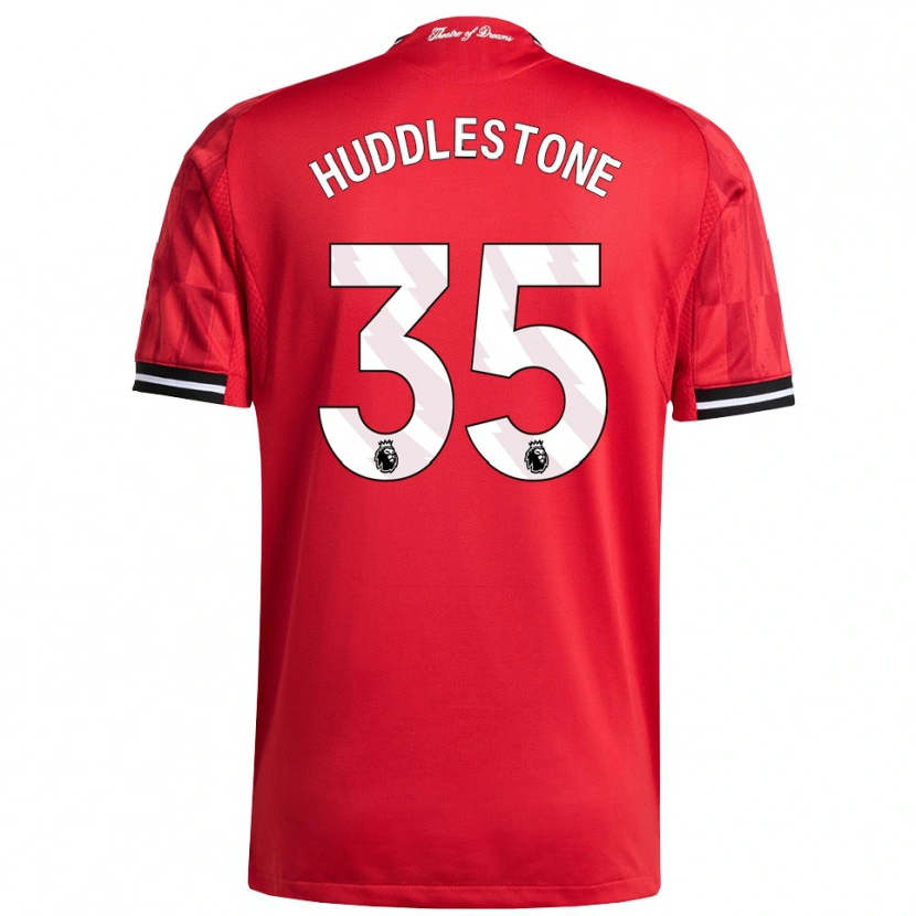 Danxen Mænd Tom Huddlestone #35 Rød Sort Hvid Hjemmebane Spillertrøjer 2025/26 Trøje T-Shirt