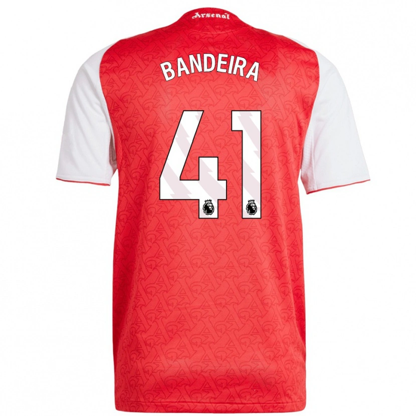 Danxen Mænd Mauro Bandeira #41 Rød Hvid Hjemmebane Spillertrøjer 2025/26 Trøje T-Shirt