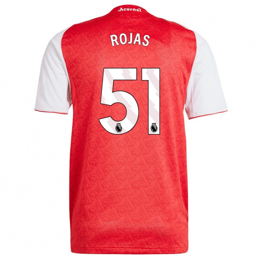 Danxen Mænd Alexéi Rojas #51 Rød Hvid Hjemmebane Spillertrøjer 2025/26 Trøje T-Shirt
