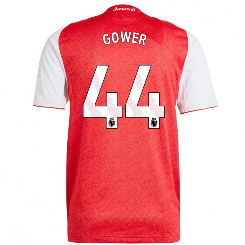 Danxen Mænd Jimi Gower #44 Rød Hvid Hjemmebane Spillertrøjer 2025/26 Trøje T-Shirt