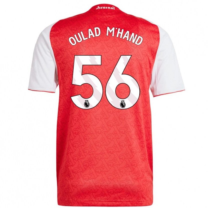 Danxen Mænd Salah-Eddine Oulad M'hand #56 Rød Hvid Hjemmebane Spillertrøjer 2025/26 Trøje T-Shirt
