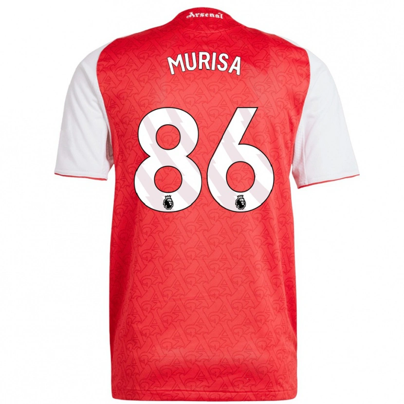Danxen Mænd Teshaun Murisa #86 Rød Hvid Hjemmebane Spillertrøjer 2025/26 Trøje T-Shirt