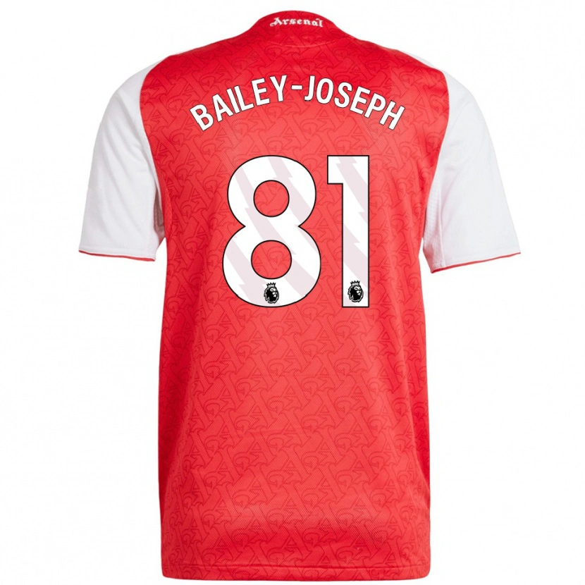 Danxen Mænd Brando Bailey-Joseph #81 Rød Hvid Hjemmebane Spillertrøjer 2025/26 Trøje T-Shirt