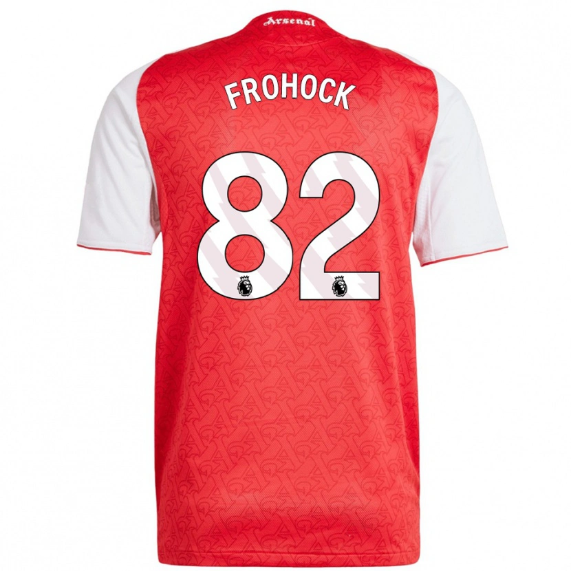 Danxen Mænd Marley Frohock #82 Rød Hvid Hjemmebane Spillertrøjer 2025/26 Trøje T-Shirt