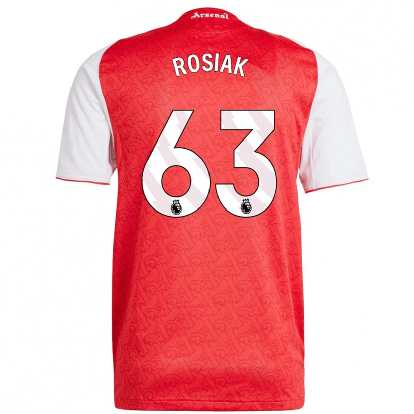 Danxen Mænd Michal Rosiak #63 Rød Hvid Hjemmebane Spillertrøjer 2025/26 Trøje T-Shirt