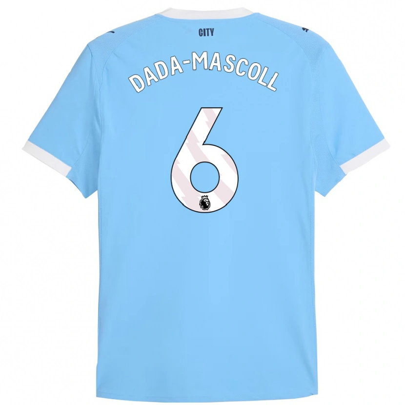 Danxen Mænd Isaiah Dada-Mascoll #6 Himmelblå Hvid Hjemmebane Spillertrøjer 2025/26 Trøje T-Shirt