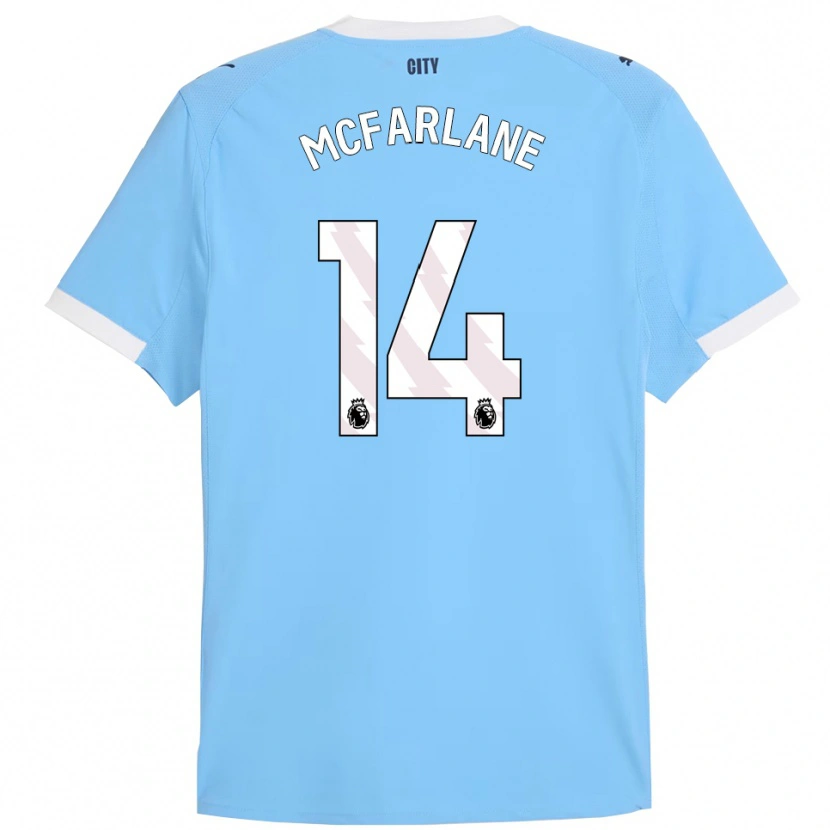 Danxen Mænd Christian Mcfarlane #14 Himmelblå Hvid Hjemmebane Spillertrøjer 2025/26 Trøje T-Shirt