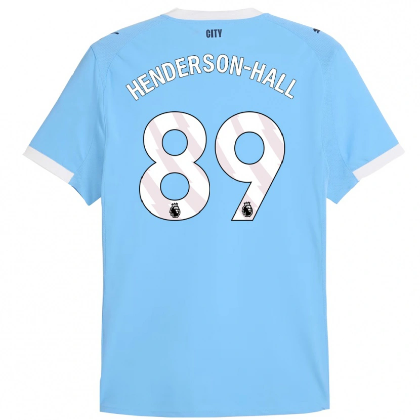 Danxen Mænd Matty Henderson-Hall #89 Himmelblå Hvid Hjemmebane Spillertrøjer 2025/26 Trøje T-Shirt
