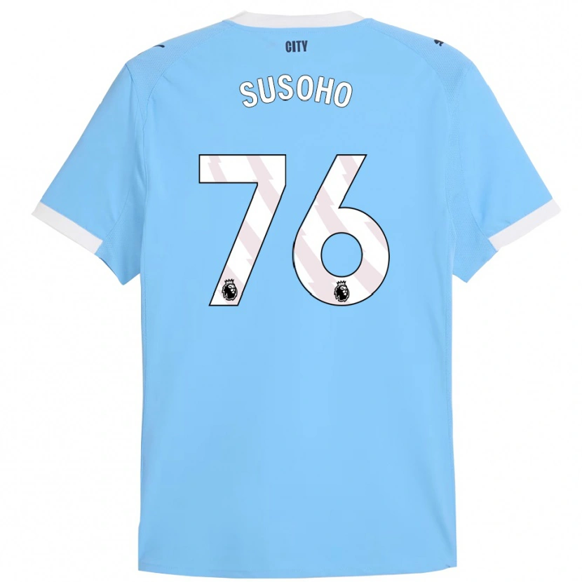 Danxen Mænd Mahamadou Susoho #76 Himmelblå Hvid Hjemmebane Spillertrøjer 2025/26 Trøje T-Shirt