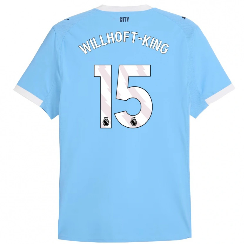 Danxen Mænd Han Willhoft-King #15 Himmelblå Hvid Hjemmebane Spillertrøjer 2025/26 Trøje T-Shirt