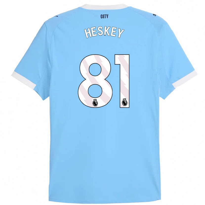 Danxen Mænd Jaden Heskey #81 Himmelblå Hvid Hjemmebane Spillertrøjer 2025/26 Trøje T-Shirt