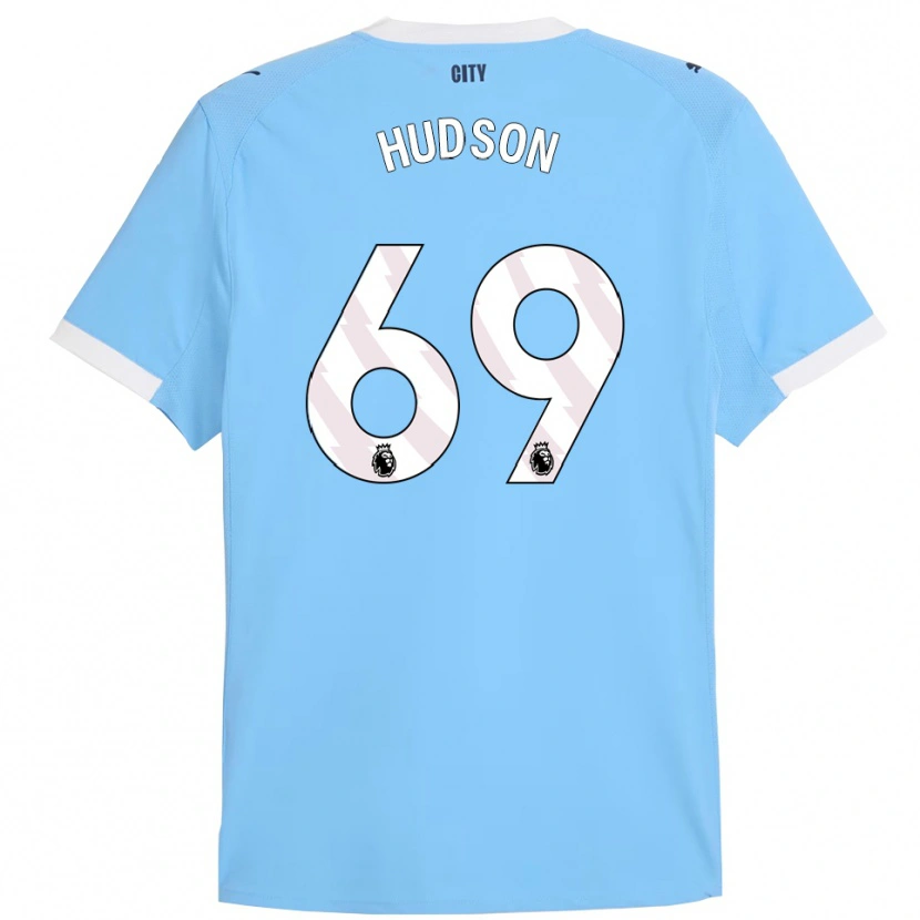 Danxen Mænd Max Hudson #69 Himmelblå Hvid Hjemmebane Spillertrøjer 2025/26 Trøje T-Shirt