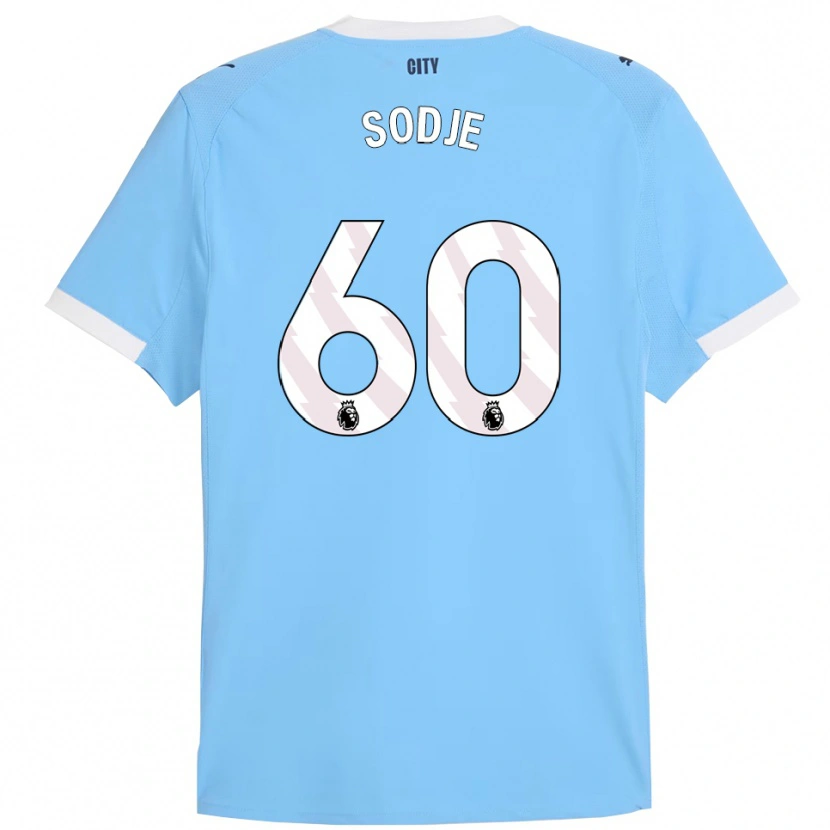 Danxen Mænd Tai Sodje #60 Himmelblå Hvid Hjemmebane Spillertrøjer 2025/26 Trøje T-Shirt
