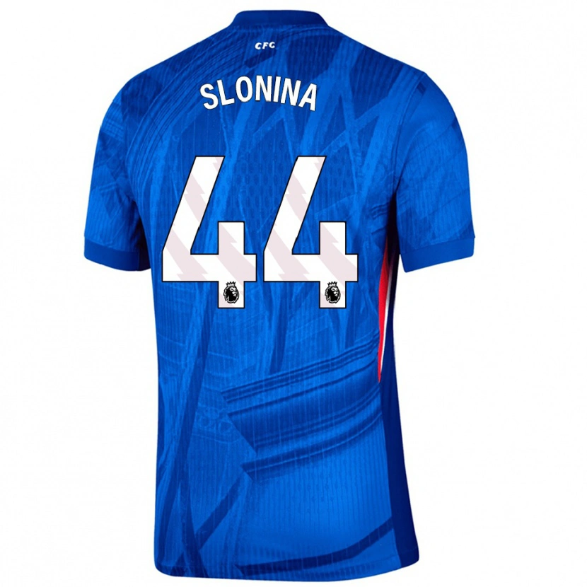Danxen Mænd Gabriel Slonina #44 Blå Hvid Hjemmebane Spillertrøjer 2025/26 Trøje T-Shirt