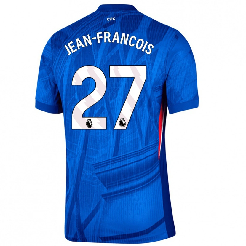 Danxen Mænd Oriane Jean-Francois #27 Blå Hvid Hjemmebane Spillertrøjer 2025/26 Trøje T-Shirt
