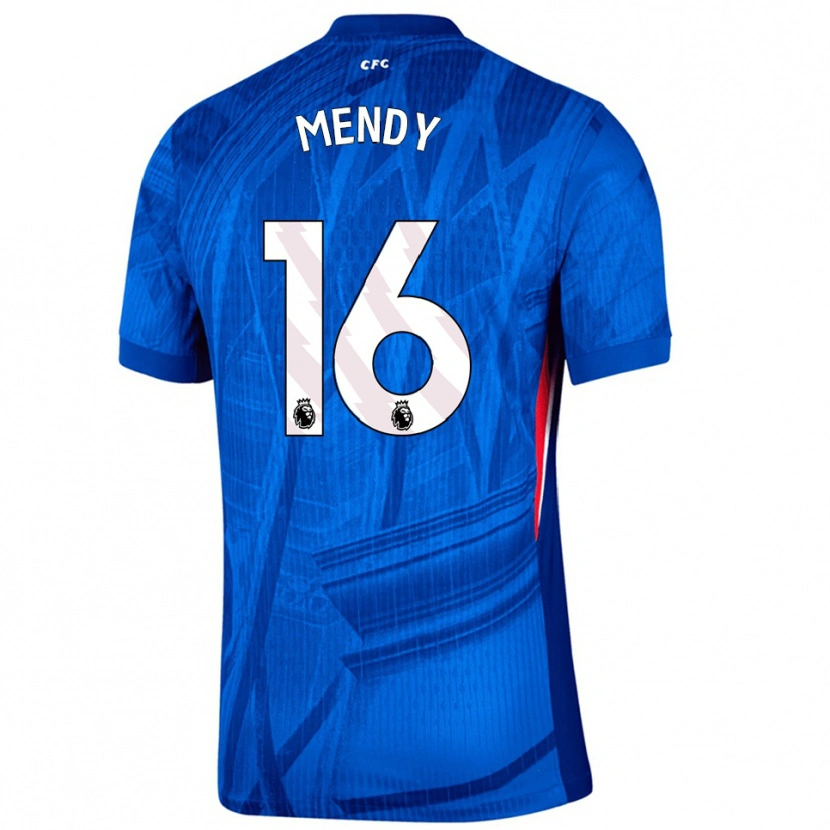 Danxen Mænd Edouard Mendy #16 Blå Hvid Hjemmebane Spillertrøjer 2025/26 Trøje T-Shirt