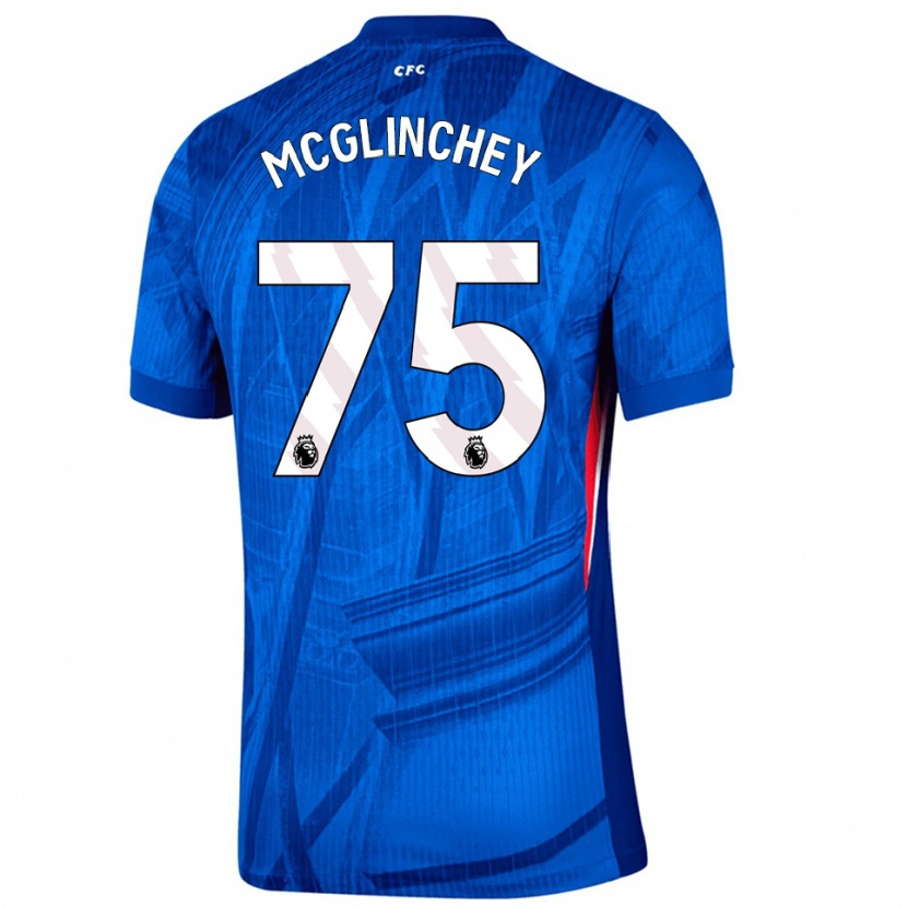 Danxen Mænd Harry Mcglinchey #75 Blå Hvid Hjemmebane Spillertrøjer 2025/26 Trøje T-Shirt