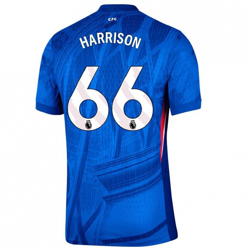 Danxen Mænd Ollie Harrison #66 Blå Hvid Hjemmebane Spillertrøjer 2025/26 Trøje T-Shirt