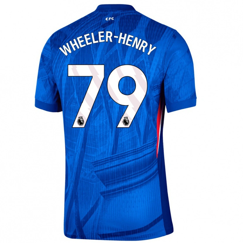Danxen Mænd Joseph Wheeler-Henry #79 Blå Hvid Hjemmebane Spillertrøjer 2025/26 Trøje T-Shirt