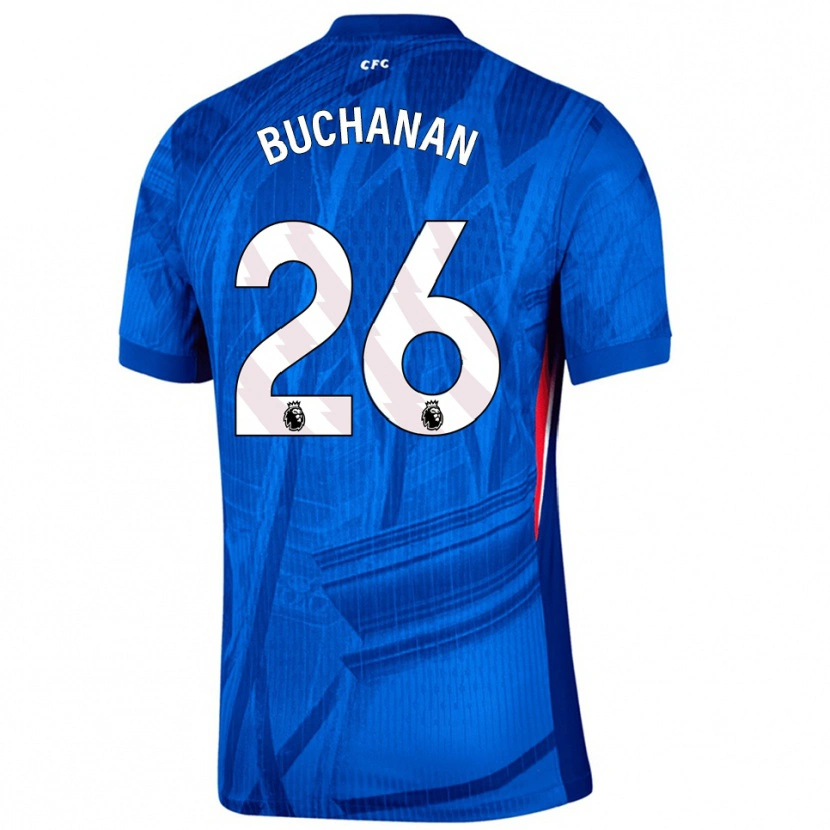 Danxen Mænd Kadeisha Buchanan #26 Blå Hvid Hjemmebane Spillertrøjer 2025/26 Trøje T-Shirt