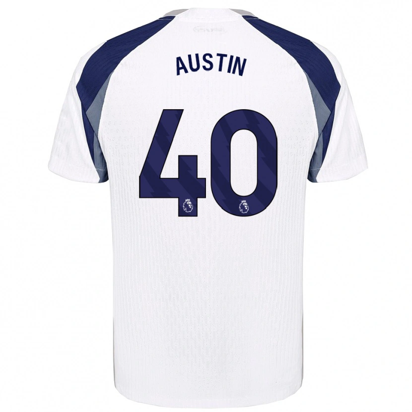 Danxen Mænd Brandon Austin #40 Hvid Navy Hjemmebane Spillertrøjer 2025/26 Trøje T-Shirt