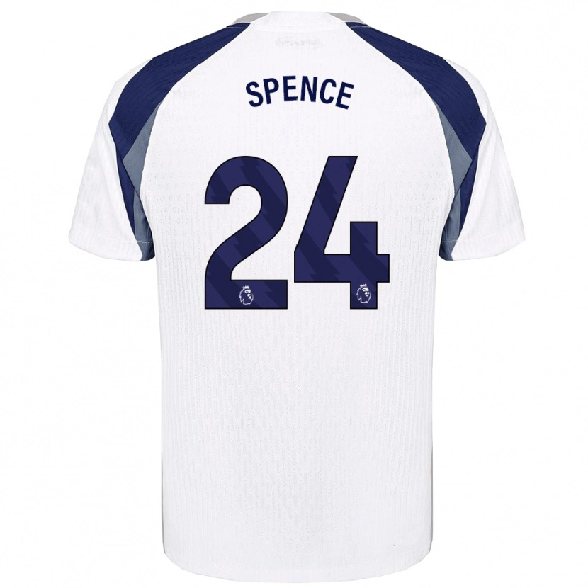Danxen Mænd Djed Spence #24 Hvid Navy Hjemmebane Spillertrøjer 2025/26 Trøje T-Shirt