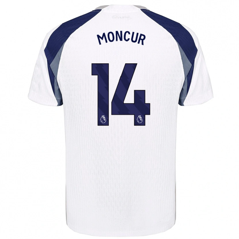 Danxen Mænd Ronny Moncur #14 Hvid Navy Hjemmebane Spillertrøjer 2025/26 Trøje T-Shirt