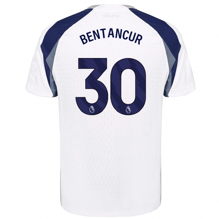 Danxen Mænd Rodrigo Bentancur #30 Hvid Navy Hjemmebane Spillertrøjer 2025/26 Trøje T-Shirt