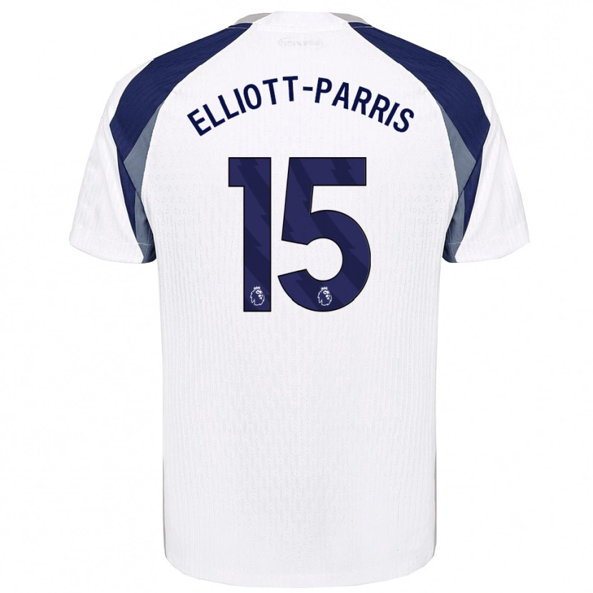 Danxen Mænd Reiss Elliott-Parris #15 Hvid Navy Hjemmebane Spillertrøjer 2025/26 Trøje T-Shirt
