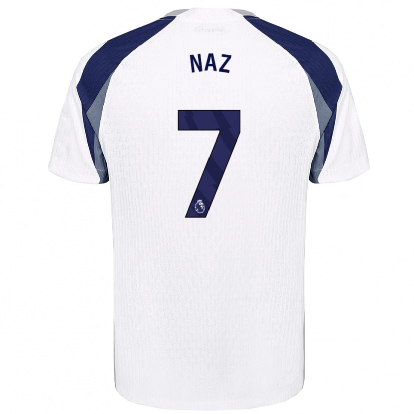 Danxen Mænd Jessica Naz #7 Hvid Navy Hjemmebane Spillertrøjer 2025/26 Trøje T-Shirt