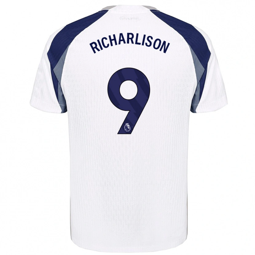 Danxen Mænd Richarlison #9 Hvid Navy Hjemmebane Spillertrøjer 2025/26 Trøje T-Shirt