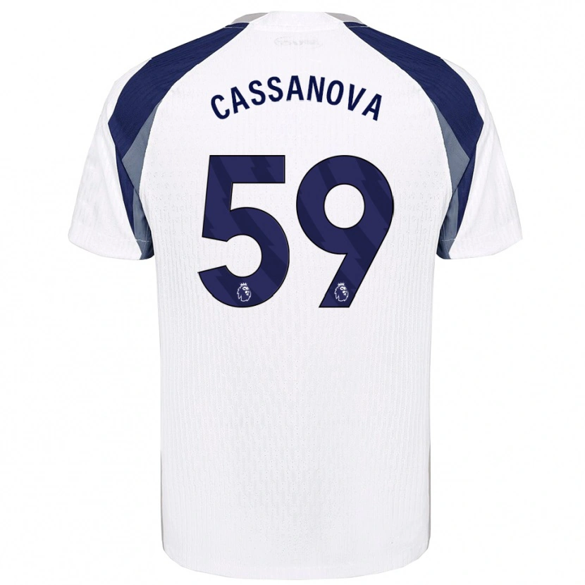 Danxen Mænd Dante Cassanova #59 Hvid Navy Hjemmebane Spillertrøjer 2025/26 Trøje T-Shirt