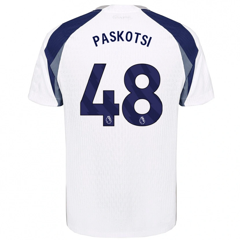 Danxen Mænd Maksim Paskotsi #48 Hvid Navy Hjemmebane Spillertrøjer 2025/26 Trøje T-Shirt