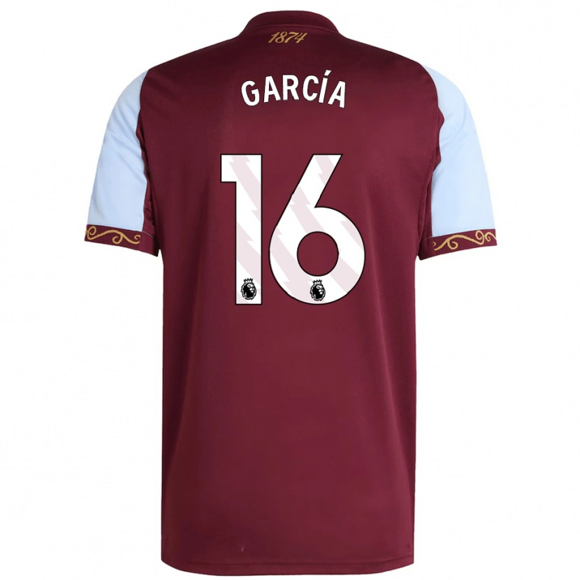 Danxen Mænd Andrés García #16 Bourgogne Himmelblå Hjemmebane Spillertrøjer 2025/26 Trøje T-Shirt