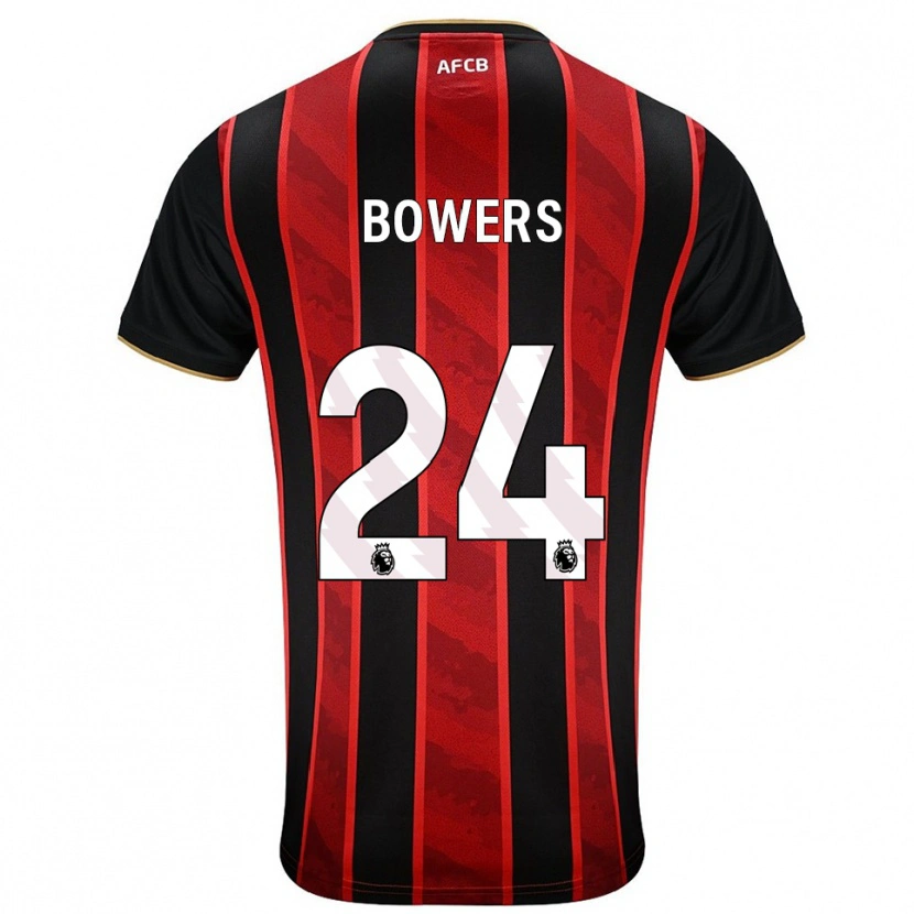 Danxen Mænd Kelci Bowers #24 Rød Sort Hjemmebane Spillertrøjer 2025/26 Trøje T-Shirt