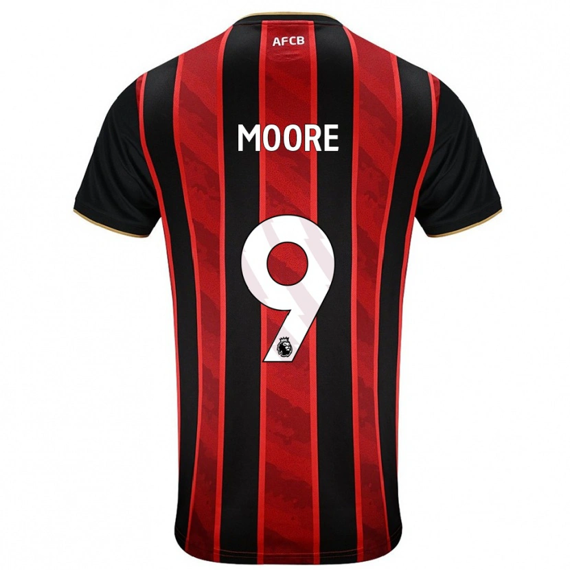 Danxen Mænd Kobel Moore #9 Rød Sort Hjemmebane Spillertrøjer 2025/26 Trøje T-Shirt