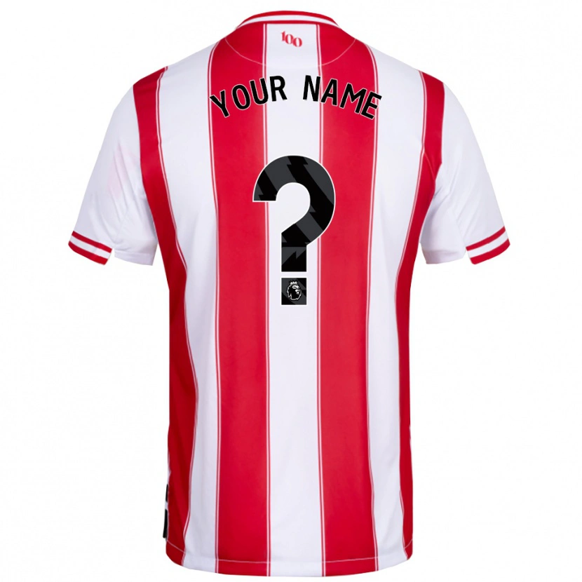 Danxen Mænd Dit Navn #0 Rød Hvid Hjemmebane Spillertrøjer 2025/26 Trøje T-Shirt