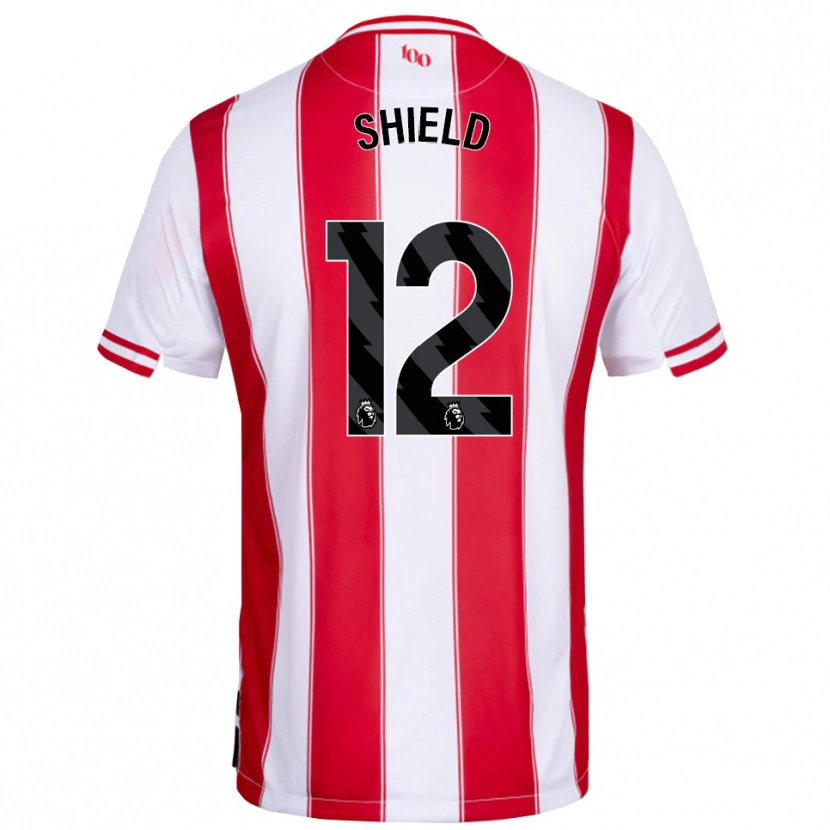 Danxen Mænd Ollie Shield #12 Rød Hvid Hjemmebane Spillertrøjer 2025/26 Trøje T-Shirt