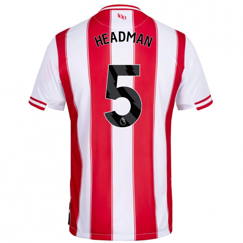 Danxen Mænd Chanse Headman #5 Rød Hvid Hjemmebane Spillertrøjer 2025/26 Trøje T-Shirt