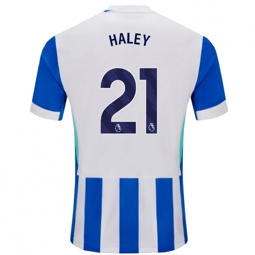 Danxen Mænd Madison Haley #21 Blå Hvid Hjemmebane Spillertrøjer 2025/26 Trøje T-Shirt
