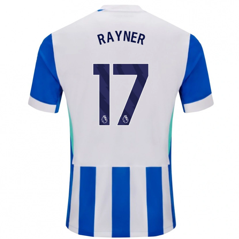 Danxen Mænd Bex Rayner #17 Blå Hvid Hjemmebane Spillertrøjer 2025/26 Trøje T-Shirt