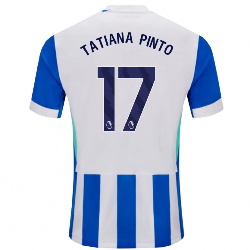 Danxen Mænd Tatiana Vanessa Ferreira Pinto #17 Blå Hvid Hjemmebane Spillertrøjer 2025/26 Trøje T-Shirt
