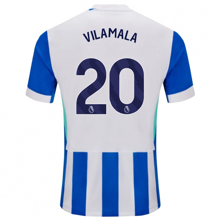 Danxen Mænd Bruna Vilamala #20 Blå Hvid Hjemmebane Spillertrøjer 2025/26 Trøje T-Shirt