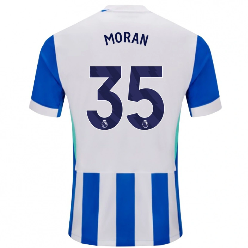 Danxen Mænd Andrew Moran #35 Blå Hvid Hjemmebane Spillertrøjer 2025/26 Trøje T-Shirt